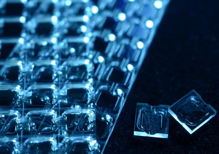 Laser, LED, and OLED packaging Glass, Quartz, Silicon caps.