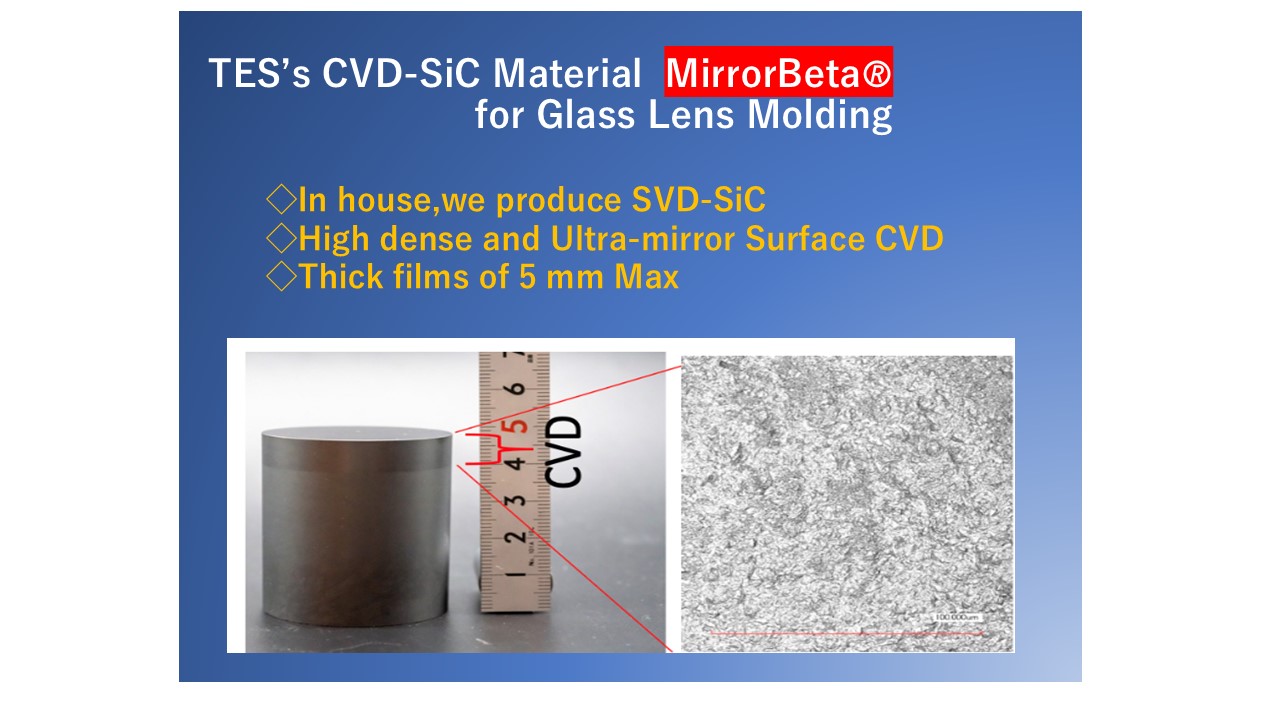 MirrorBeta® – TESのCVD-SiC 技術による高精度ミラー材料