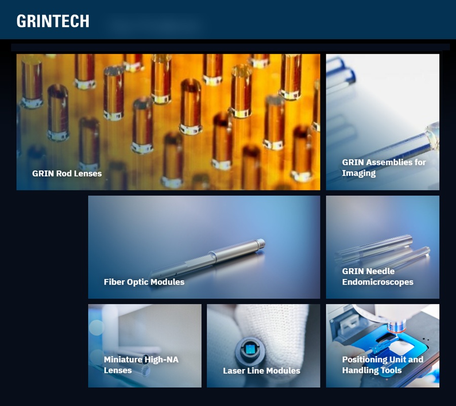 GRINレンズ（屈折率分布型レンズ）