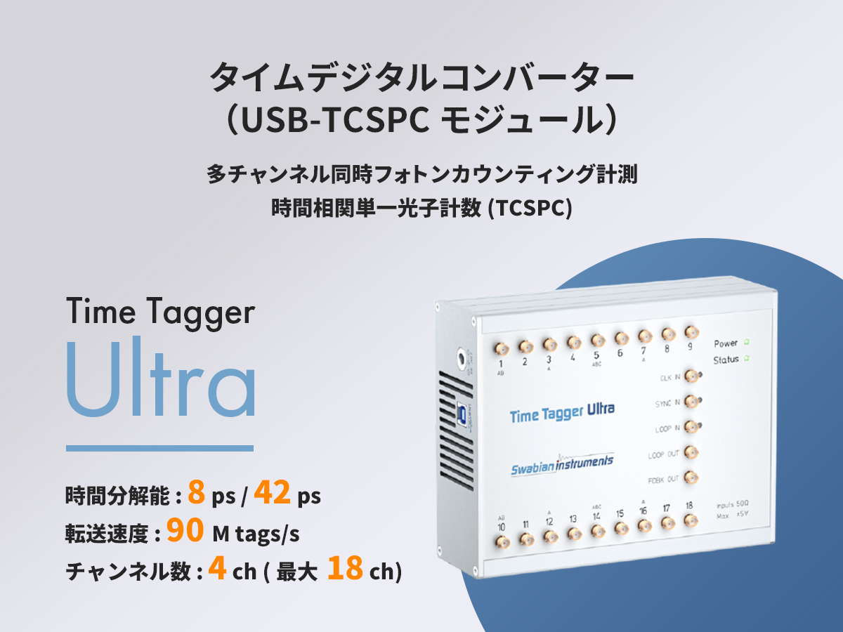 タイムデジタルコンバーター（USB-TCSPCモジュール）